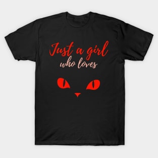 Just a girl who loves black cats T-Shirt